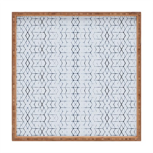 Becky Bailey Shibori Diamonds Square Bamboo Tray - Deny Designs - image 1 of 2