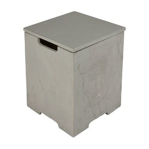 Elementi 15.9" Outdoor Propane Tank Cover Concrete Hideaway Table for 20 lb Tank - 1 of 4