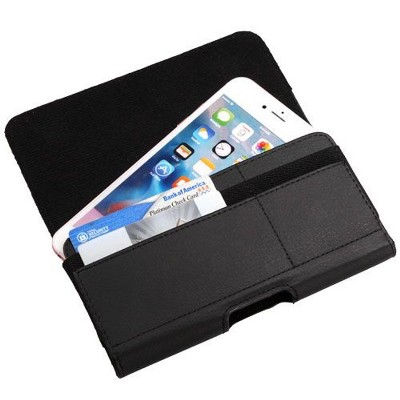 MYBAT Horizontal Pouch with Card Slot (6.53" x 3.27" x 0.55"), Black