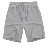 Men's Shorts with Pocket Casual Lounge Shorts Pants Summer Waffle Shorts Drawstring Elastic Waist Running Shorts - Light Gray S - 2 of 4