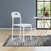 Outdoor Patio Dining Chairs, Stackable Plastic Kitchen Chairs, Steel Legs Support, Waterproof & Stain-Resistant, Easy Assembly - 2 of 4