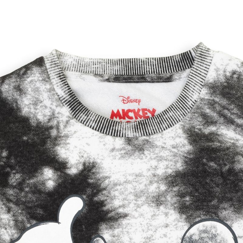 Disney Mickey Mouse Fleece Pullover Sweatshirt Tie Dye Black/White , 3 of 8