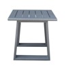 DSVIMOY Patio End Table, Neutral Tones, Modern Geometric Pattern, Pewter, 23"*23"*22" - 2 of 4