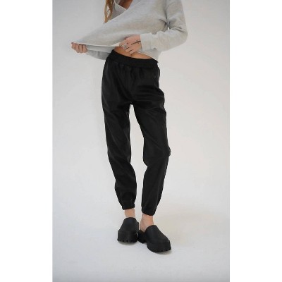 Women's Utility Faux Leather Jogger - LNA