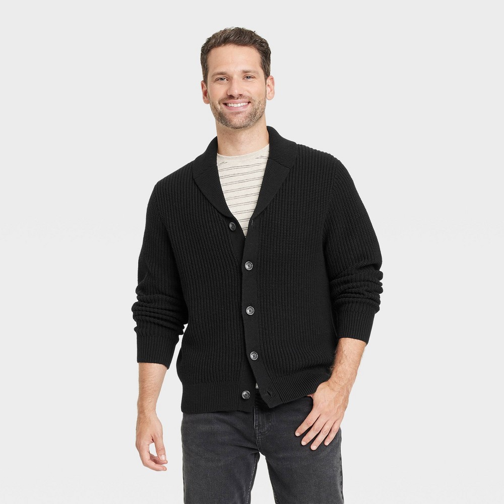 Men's Shawl Collared Cardigan - Goodfellow & Co Black M