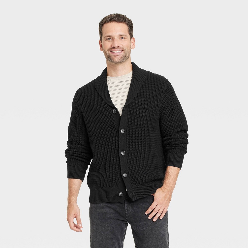 Men's Shawl Collared Cardigan - Goodfellow & Co™ Black M