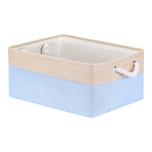 Unique Bargains Fabric Collapsible Storage Organizer Basket with Handles - 1 of 4