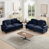 AENKYO Oversized Modular Sofa Set with Removable Ruffles & Ottoman, Large Seater, Deep Seat Corner Sofa with Chenille Fabric for Office, Living Room - 3 of 4