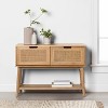 Wood & Cane Console Table with Pull-Down Drawers - Hearth & Hand™ with Magnolia - 2 of 4