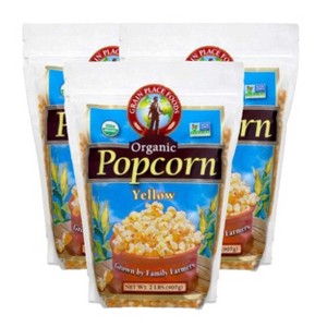 Grain Place Foods 2 lb Organic Yellow Popcorn Kernels Non-GMO - Pack of 3 - 1 of 4