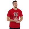 Christmas Jolly Big Red Guy Santa Mens Graphic T Shirt Tees Brisco Brands - 4 of 4