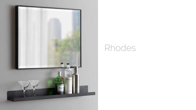 23&#34; x 29&#34; Rhodes Framed Wall Mirror Dark Silver - Kate and Laurel, 2 of 8, play video