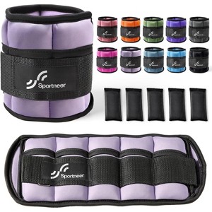 Adjustable Ankle Weights 1 Pair 2 4 6 8 10 Lbs Leg Weight Straps for Women Men - 1 of 4