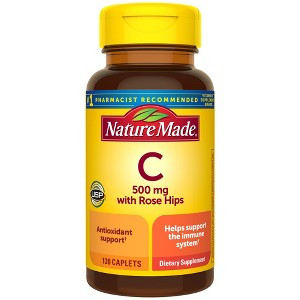 Nature Made Vitamin C 500 mg Caplets with Rose Hips - 130ct - 1 of 4