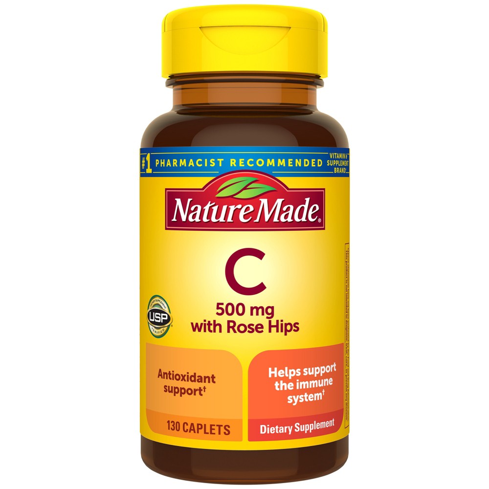 Photos - Vitamins & Minerals Rose Nature Made Vitamin C 500 mg Caplets with  Hips - 130ct 