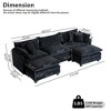 3-Seat U-Shaped Modern Cloud Couch - Chenille Modular Sectional with Deep Seat, 2 Ottoman & 4 Pillows for Home/Apartment Spaces - 2 of 4
