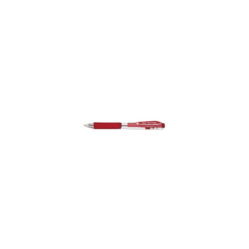 Pentel WOW! Retractable Gel Pen .7mm Trans Barrel Red Ink Dozen K437B, 2 of 5