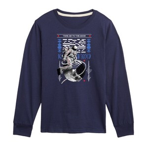 Boys' - MTV - Take Me To The Moon Person Long Sleeve Graphic T-Shirt - 1 of 3