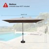 Kumasinova Rectangular Patio Umbrella with 8-Rib Frame,Outdoor Umbrella with Crank Lift&Tilt,Beach Umbrella for Pool&Resorts,Patio Market Umbrella - 2 of 4