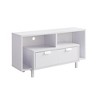 47.25" Wood Modern TV Stand with Two Shelves and Two Drawers with Wire Cutouts for Living Room and Bedroom - 3 of 4