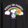 Men's - Peanuts - Follow The Rainbow Long Sleeve Graphic T-Shirt - 2 of 4
