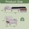 Modern Foldable Sofa Bed – Converts in 10 Sec, 6 Level Adjustable Backrest, Breathable Linen Fabric - 3 of 4