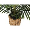 Monarch Specialties Artificial Plant Tall Palm Indoor Faux Fake Table Floor Greenery Potted Real Touch Decorative Green Leaves Beige Woven Basket - 3 of 4