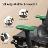Ergonomic Mesh Office Chair with Footrest High Back Reclining Desk Chair, Heavy Duty with Lumbar Support SGS Class 4 Gas Lift for Home or Office Work - 2 of 4