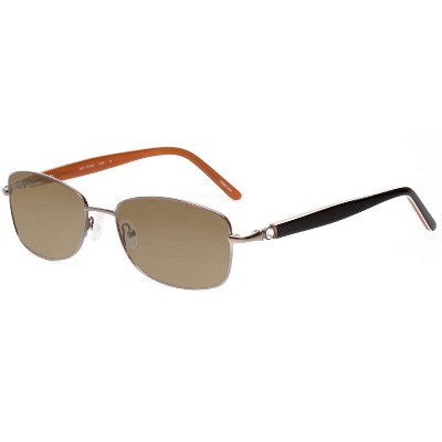 Joan Collins JC9796-BRN Polarizedize Sunglasses 4 OPTIONS Square Brown Crystals 57mm Amber Brown Polarized