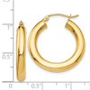 Black Bow Jewelry 4mm, 14k Yellow Gold Classic Round Hoop Earrings, 25mm (1 Inch) - 4 of 4
