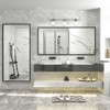 Apmir H Rectangular High-Strength Tempered Glass and Aluminum Alloy Framed French Cleat Mounted Wall Decor Bathroom Vanity Mirror in Matte Black - 3 of 4