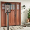 Capanna 18.25 inch 1 Light Post Light with Clear Water Glass in Textured Black - 4 of 4