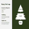 LuxenHome 4Ft Pre-Lit Green Artificial Pine Christmas Tree with Pinecones and Round White Pot - 4 of 4