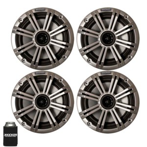 Kicker 6.5" Silver Marine Speakers (QTY 4) 2 pairs of OEM replacement speakers - 1 of 2