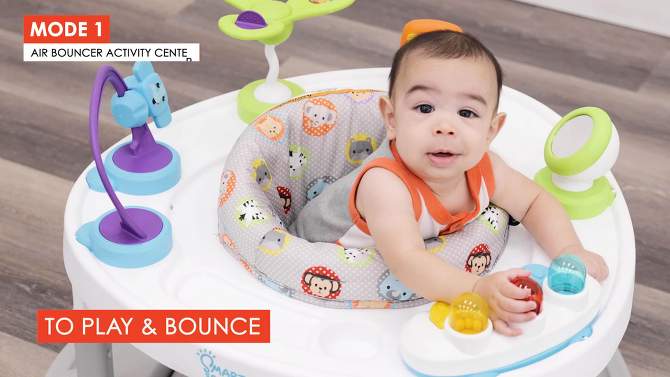Smart Steps by Baby Trend Bounce N&#39; Glide 3-in-1 Activity Center Walker Stem Learning Toys - Safari Toss, 2 of 23, play video