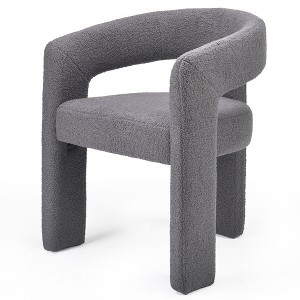 FURNIinspire Accent Chairs STARY Modern Upholstered Dining Chairs for Kitchen Living Room Bedroom, Green- Set of 2, White, 21.65"*23.62"*19.3" - 1 of 4