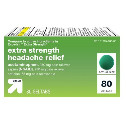 Acetaminophen/Aspirin (NSAID) Extra Strength Headache Relief Geltabs - 80ct - up & up™