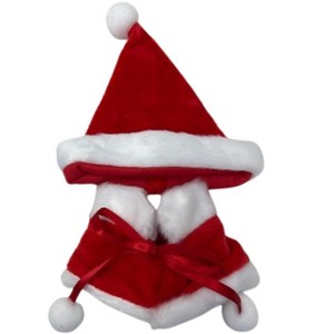 Doll Clothes Superstore Festive Red Cape and Hat with White Fur Trim for 17.5 Labubu Dolls - 1 of 4