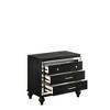 New Classic Furniture,Valentine Solid Wood 3-Drawer Nightstand in Black - 3 of 4