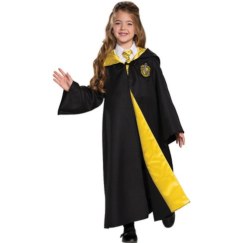 Kids' Deluxe Harry Potter Hufflepuff Robe Costume - Size 7-8 - Yellow ...