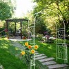 Metal Garden Arch W55" x H94.5" Garden Arbor Trellis Climbing Plants Support Rose Arch Outdoor Arch Black - 3 of 4