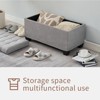 NicBex Storage Ottoman Bench Upholstered Entryway Bench Rectangular Foot Rest with Robust Steel Frame for Living Room, Entryway - 2 of 4