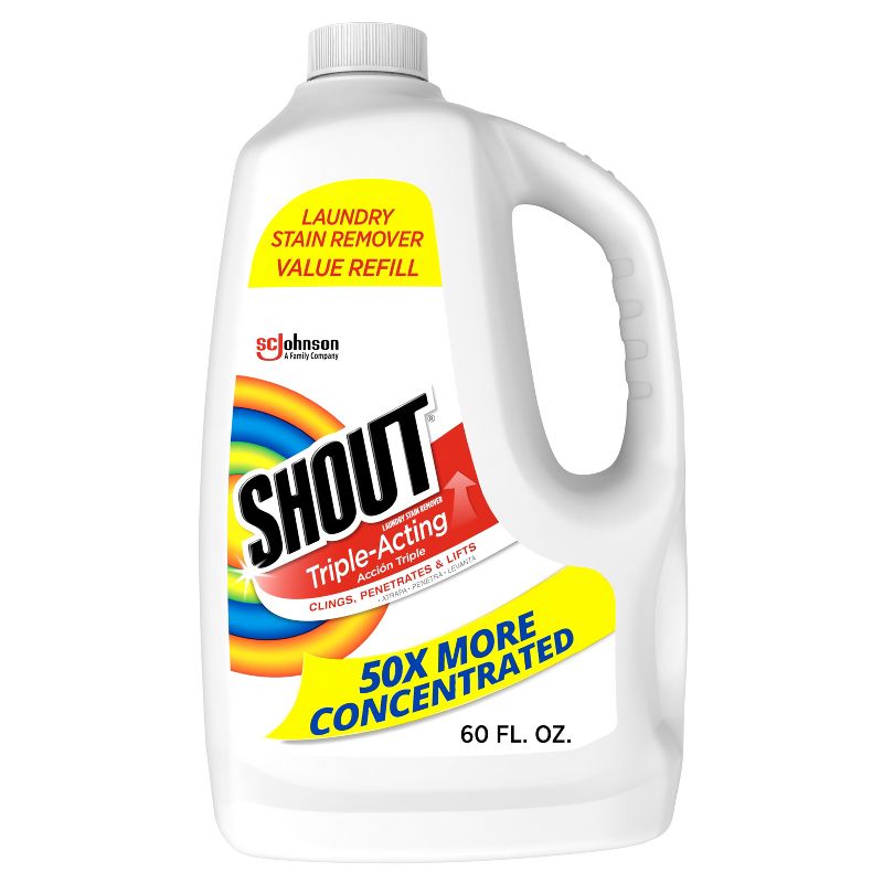 Shout Triple-Acting Everyday Stain Remover Liquid Refill - 60 fl oz, 1 of 13