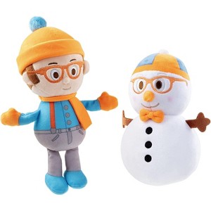 Blippi 7" Plush Christmas Toy, 2 Pack Holiday Bundle Set - Exclusive Figures, Winter Blippi and Snowman - Fun Stuffed Animal Doll - 1 of 3