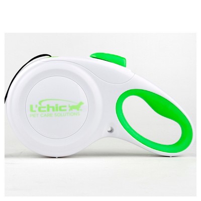 Cozy Grip Retractable Dog Leash Size L (White/Green)