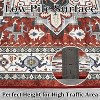 Washable Soft Floral Area Rug - Low Pile Anti-Slip Stain Resistant Distressed Carpet, Non-Shedding Large Rug for Bedroom, Living Room Dining Room - 4 of 4
