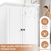 VYNXARIA Storage Cabinet with 2 Doors and 4 Drawers - Adjustable Shelf for Bathroom and Office, MDF Board with Painted Finish,White - 4 of 4