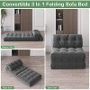 Corduroy Sofa Bed with Lumbar Pillow - Single Size Foldable Sleeper Chair for Small Spaces, Space Saving Convertible Futon & Guest Bed - 3 of 4