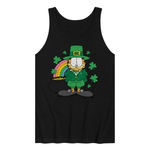 Men's - Garfield - Garfield Rainbow Shamrocks Patrick's Day Graphic Tank Top - 1 of 3