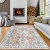 Washable Vintage Living Room Rugs, Retro Accent Large Bedroom Carpet, Textured Non Slip Area Rugs for Dining Room Office - 3 of 4